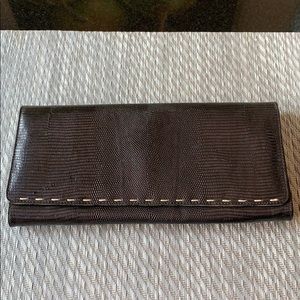 Kate Spade textured leather clutch